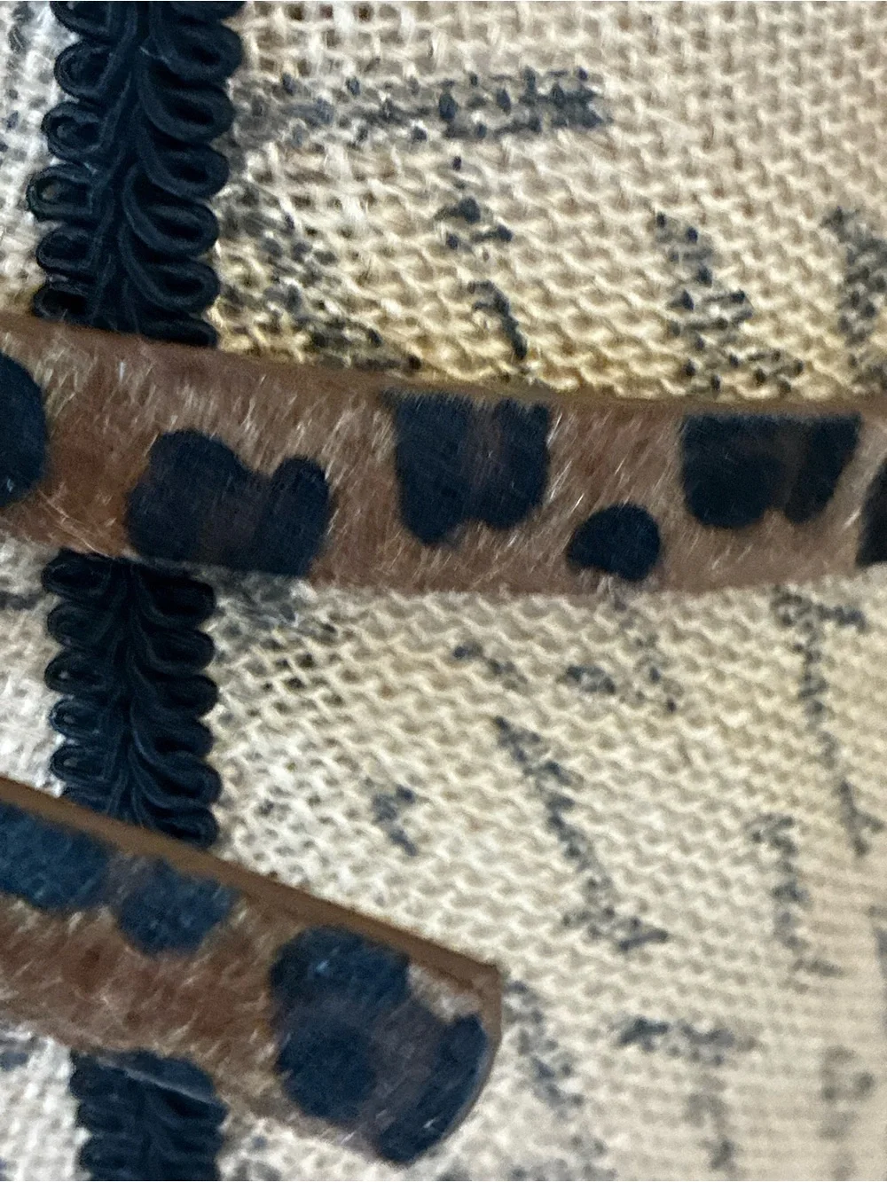 GAP Leopard Print Women's skinny belt Fall animal print calf hair gold buckle S